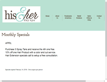 Tablet Screenshot of hisandherdayspa.com